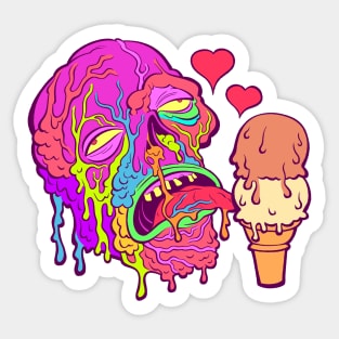 Ice Cream Zombie Sticker